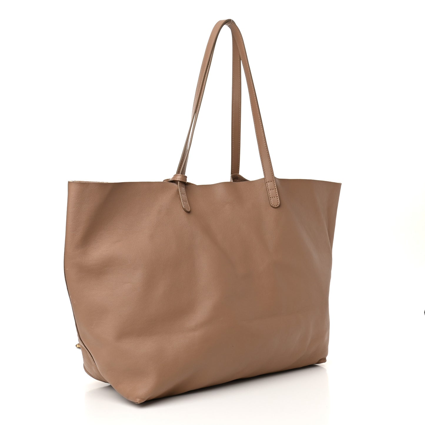 Lambskin Oversized Tote Biscotto