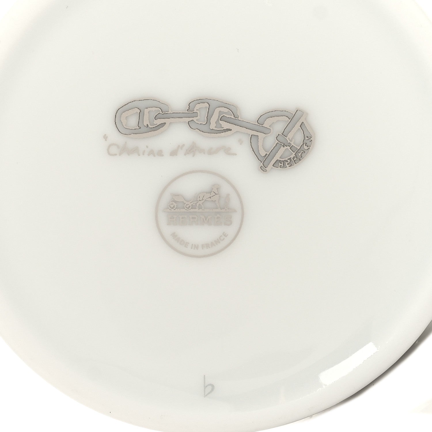 Hermes Porcelain Platinum Chaine d'Ancre Tea Cup and Saucer Set of 2 7 of 11