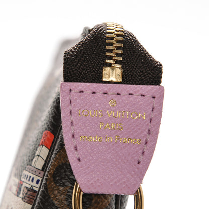 Louis Vuitton Monogram 2016 Christmas Animation Mini Pochette Accessories Rose Ballerine 5 of 6