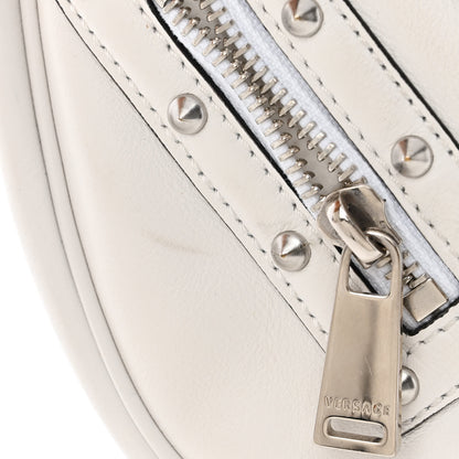 Versace Calfskin Studded Small Repeat Zip Hobo White 12 of 16