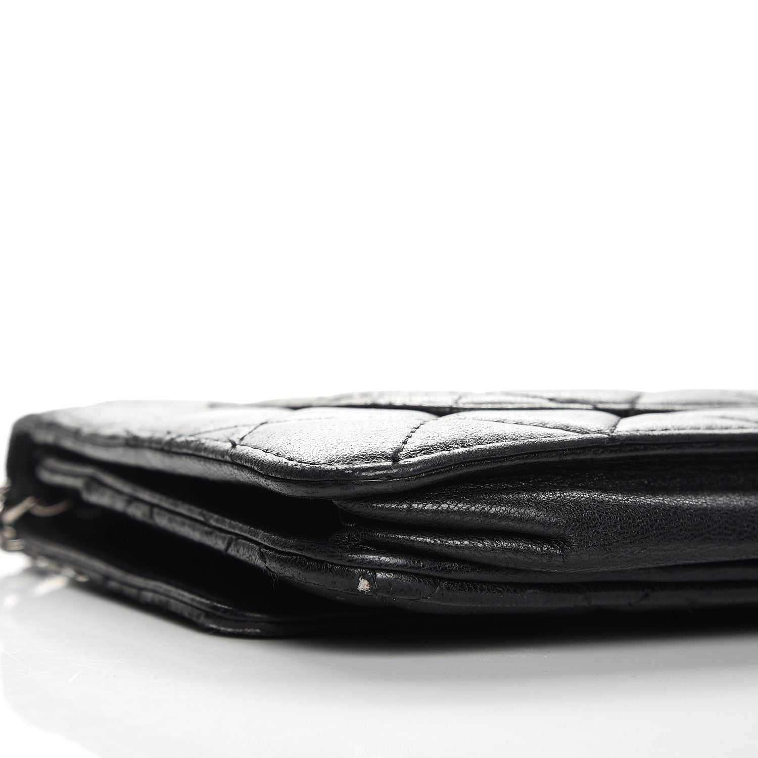 Chanel Lambskin Quilted Wallet On Chain WOC Black 16 of 19