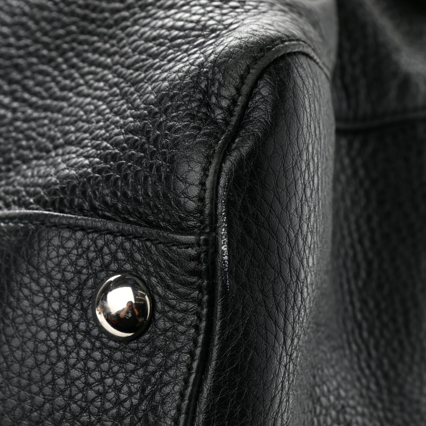 Pebbled Calfskin Soho Carry On Duffle Black
