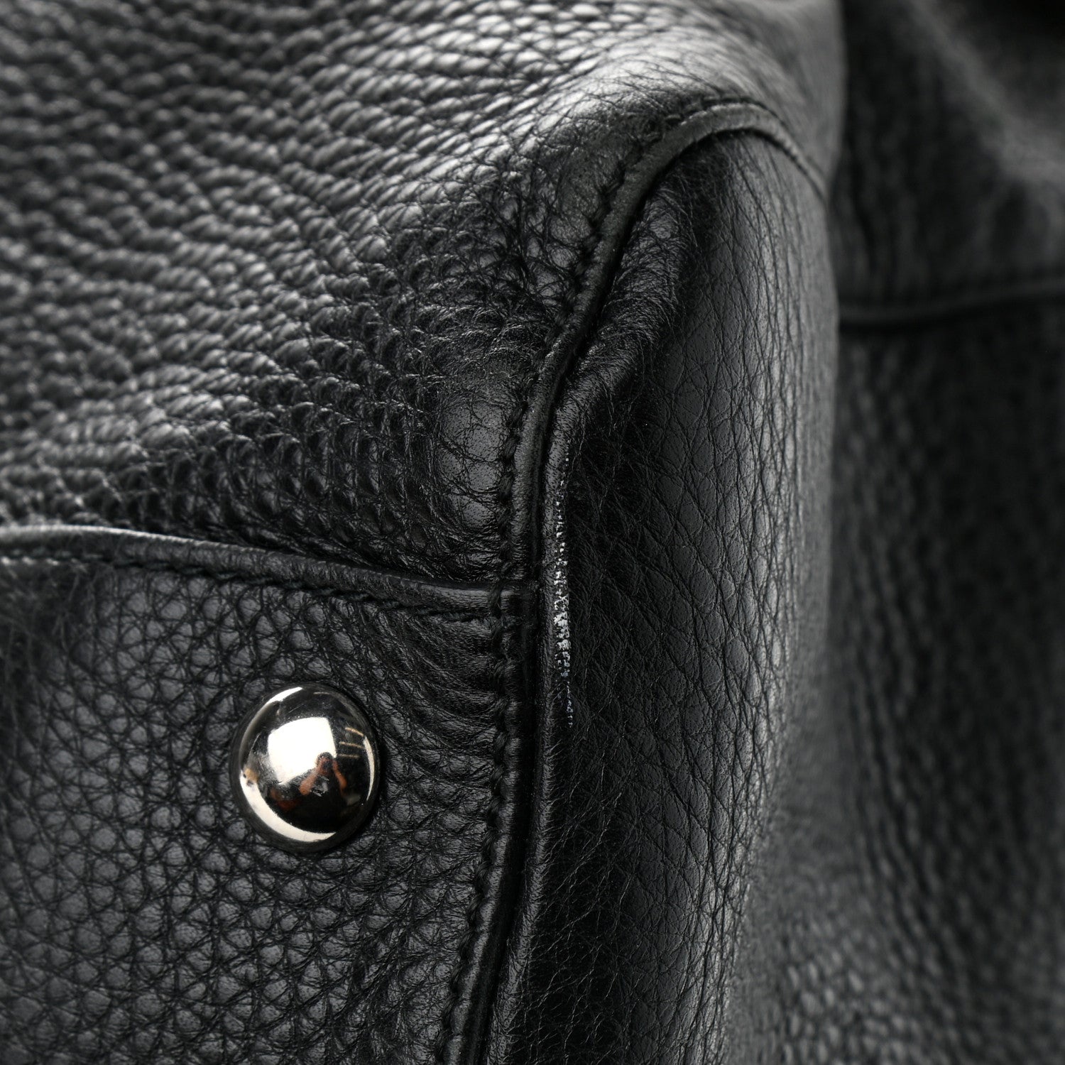 Gucci Pebbled Calfskin Soho Carry On Duffle Black 13 of 16
