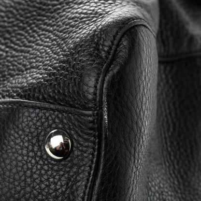 Gucci Pebbled Calfskin Soho Carry On Duffle Black 13 of 16