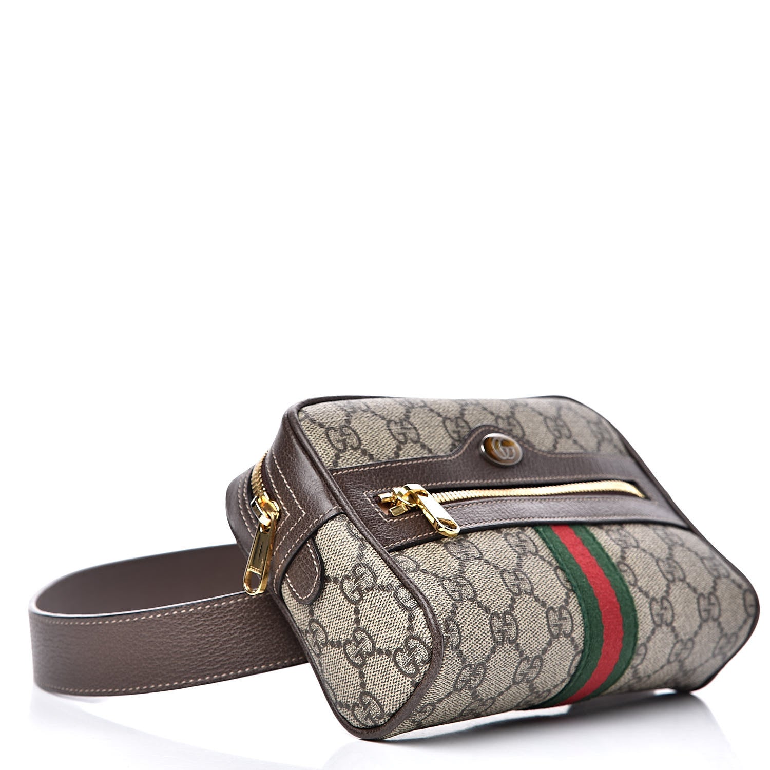 Gucci GG Supreme Monogram Web Small Ophidia Belt Bag 95 38 Dark Brown 4 of 11