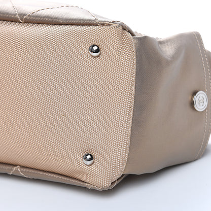 Chanel Coated Canvas Paris Biarritz Hobo Gold 9 of 10