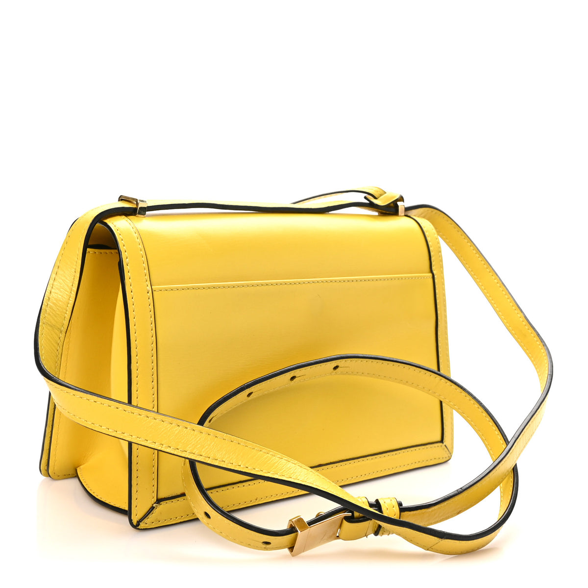Loewe Calfskin Medium Barcelona Shoulder Bag Yellow 3 of 9