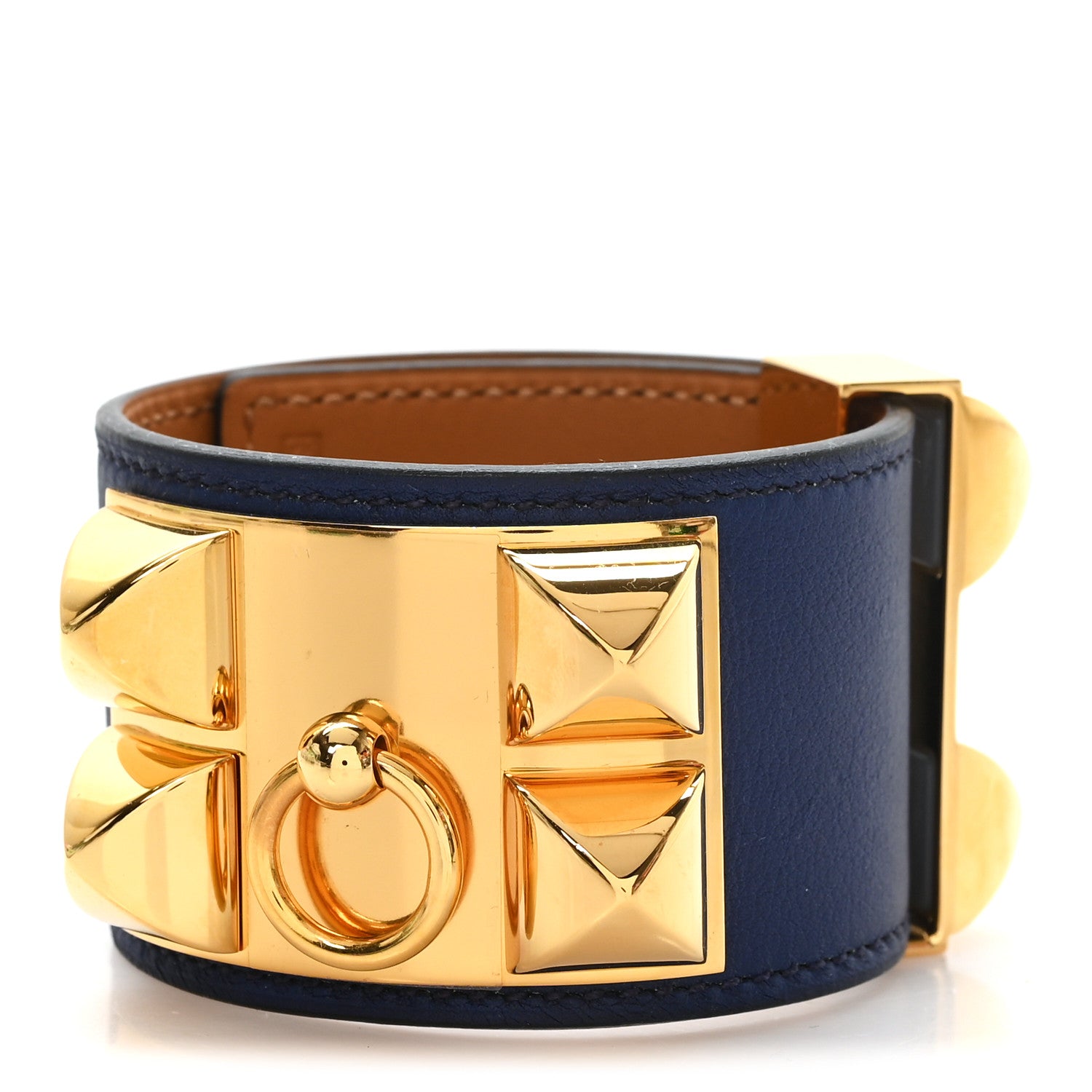 Hermes Swift Collier de Chien CDC Bracelet S Bleu Agate 1 of 5