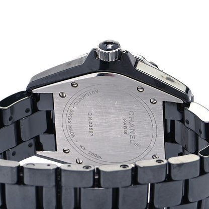 Chanel Stainless Steel Ceramic 38mm J12 Automatic Watch Black 4 of 6