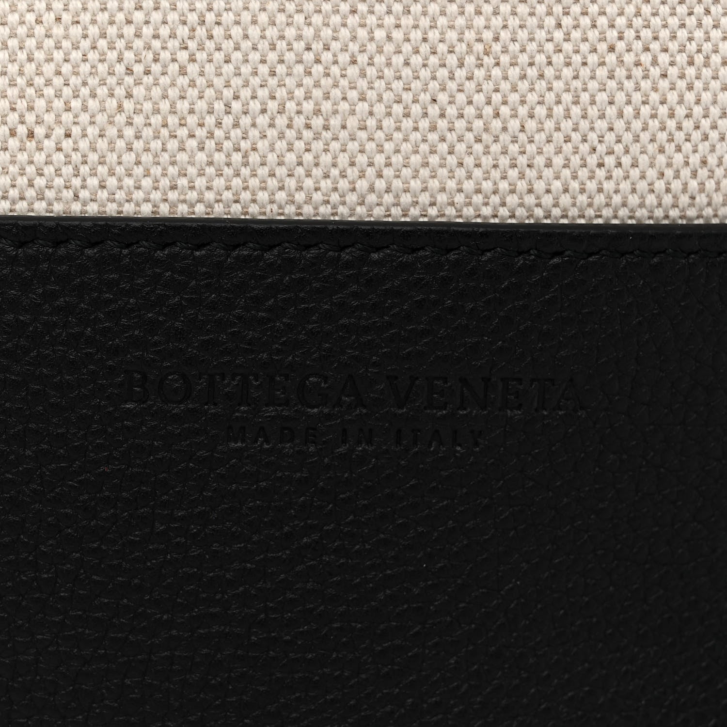 Bottega Veneta Canvas Calfskin Backpack Natural Black 7 of 9