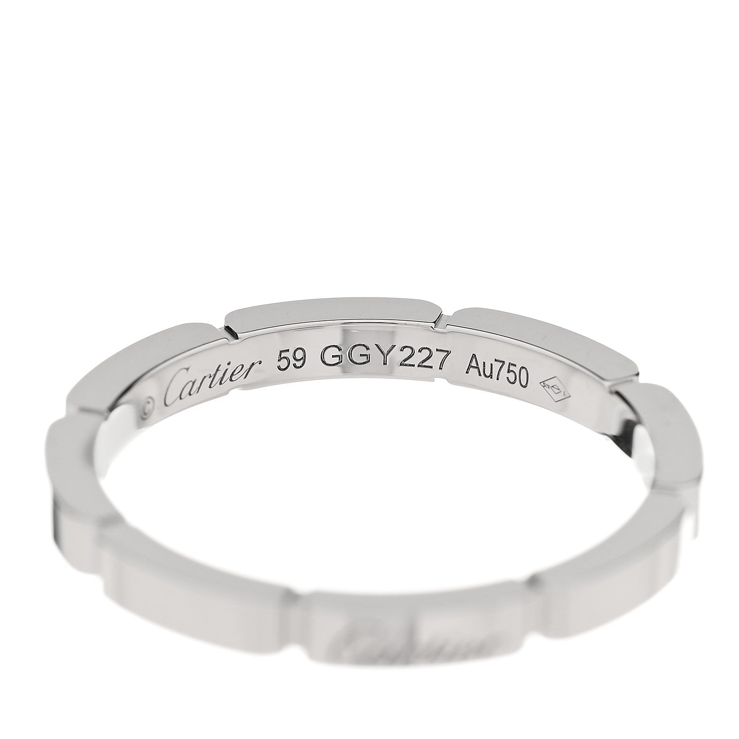 Cartier 18K White Gold 2.5mm Maillon Panthere Wedding Band Ring 59 8.75 4 of 4