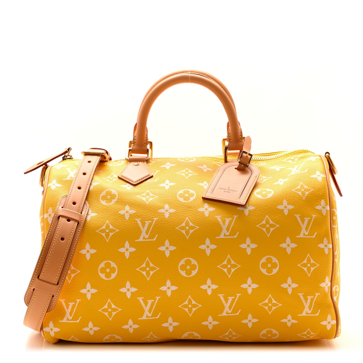 Louis Vuitton Calfskin Monogram Speedy P9 Bandouliere 40 Jaune Mat 1 of 11