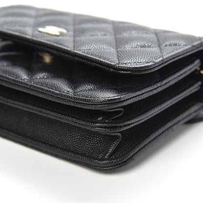 Chanel Caviar Quilted Mini Wallet On Chain WOC Black 10 of 10