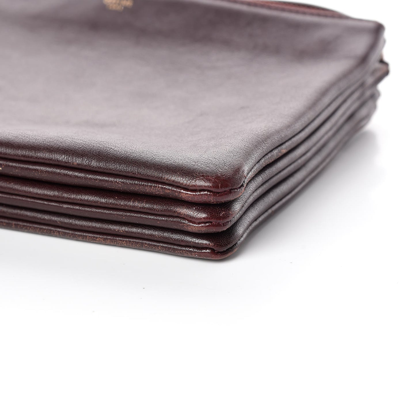 Smooth Lambskin Large Trio Crossbody Bag Bordeaux