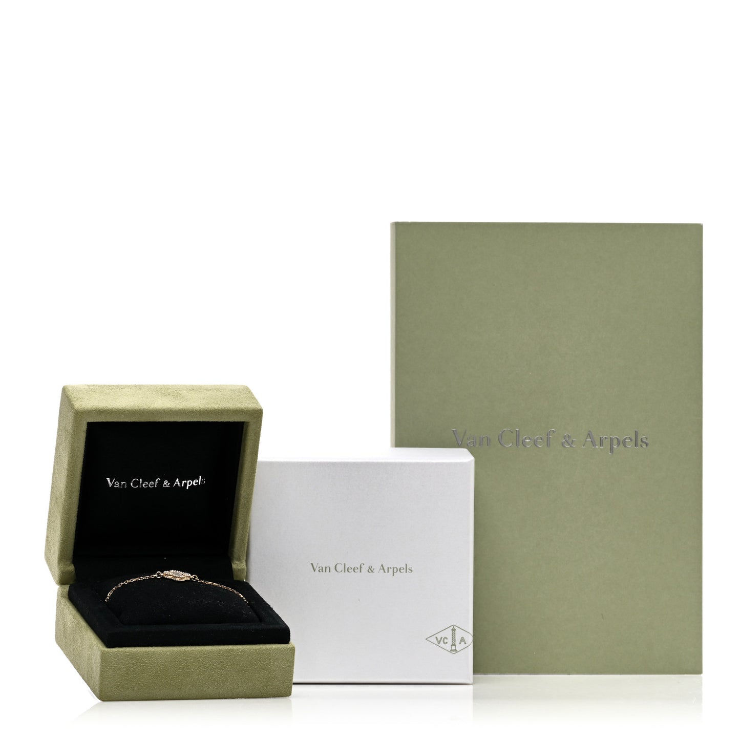 18K Yellow Gold Mother of Pearl Sweet Alhambra Bracelet