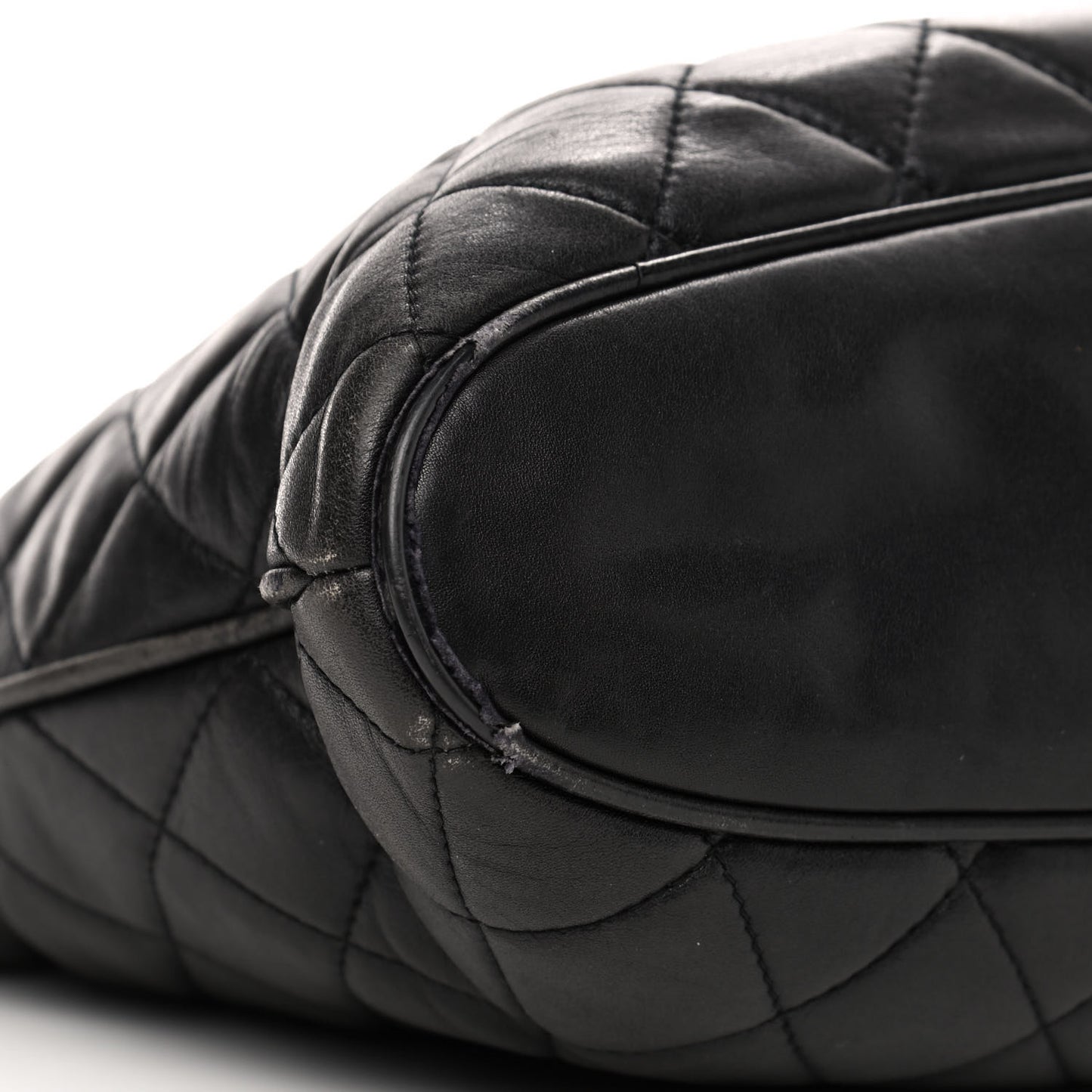 Lambskin Quilted Shoulder Bag Black
