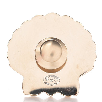 Chanel Enamel Pearl Seashell Pin Pink 3 of 4