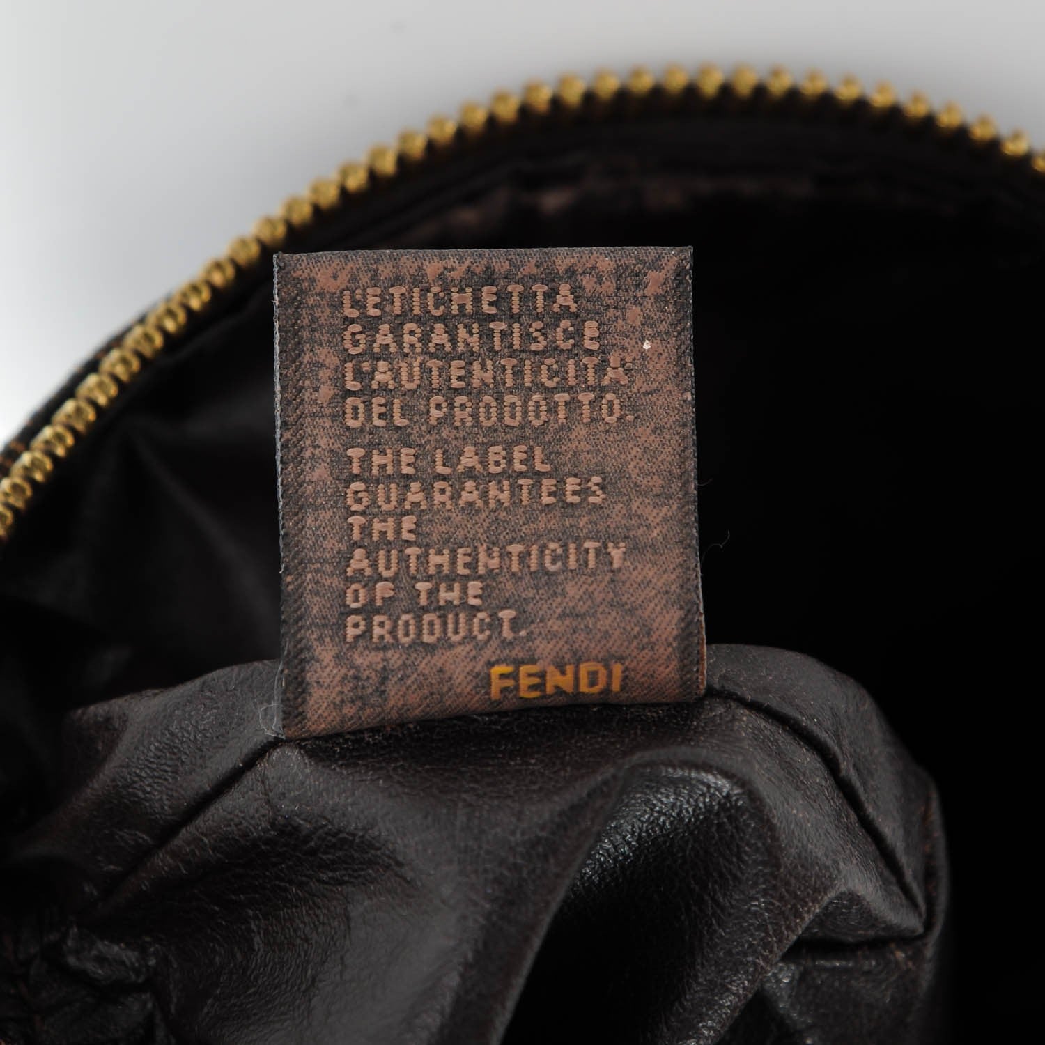 Fendi Zucca Cosmetic Pouch Tobacco 6 of 9