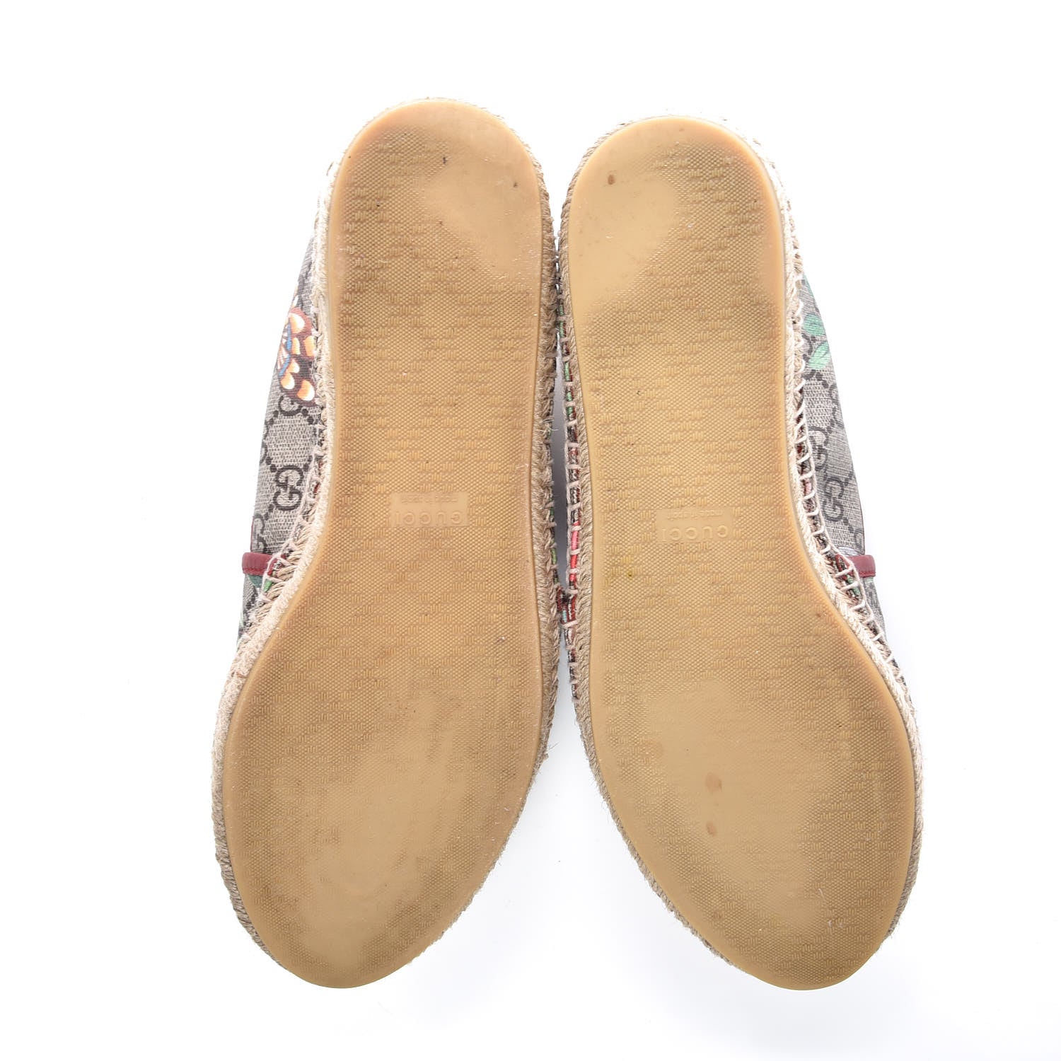 Gucci GG Supreme Monogram Tian Womens Espadrilles 40 Beige Multicolor Red 5 of 10