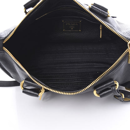 Prada Vitello Daino Shopping Satchel Black 5 of 14