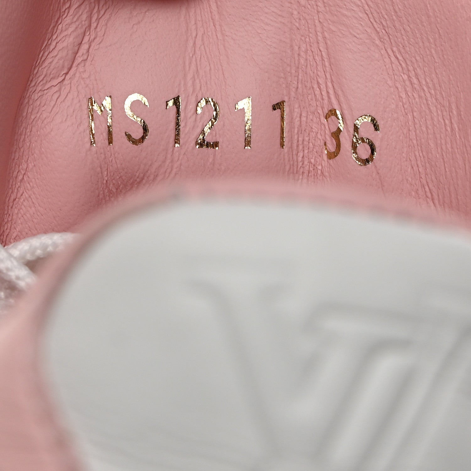 Louis Vuitton Monogram Embossed Calfskin Damier Azur Time Out Sneakers 36 Rose Clair Pink 8 of 9