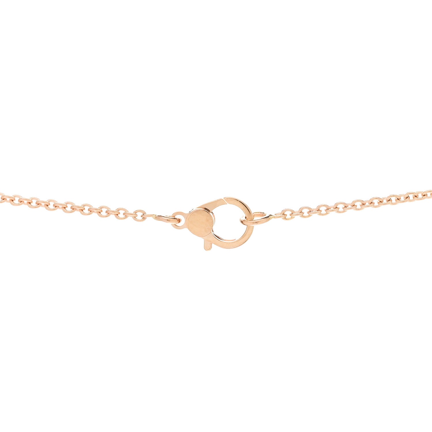 Hermes 18K Rose Gold Diamond Finesse Pendant Necklace 4 of 6