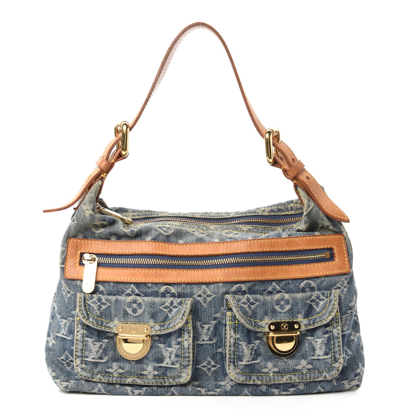 Monogram Denim Baggy PM Blue