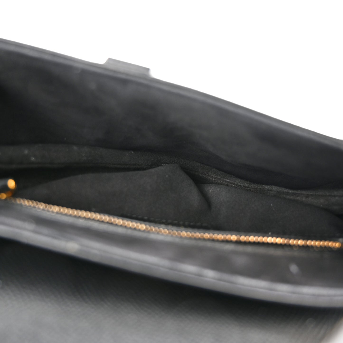 Grained Calfskin Saddle Bag Black