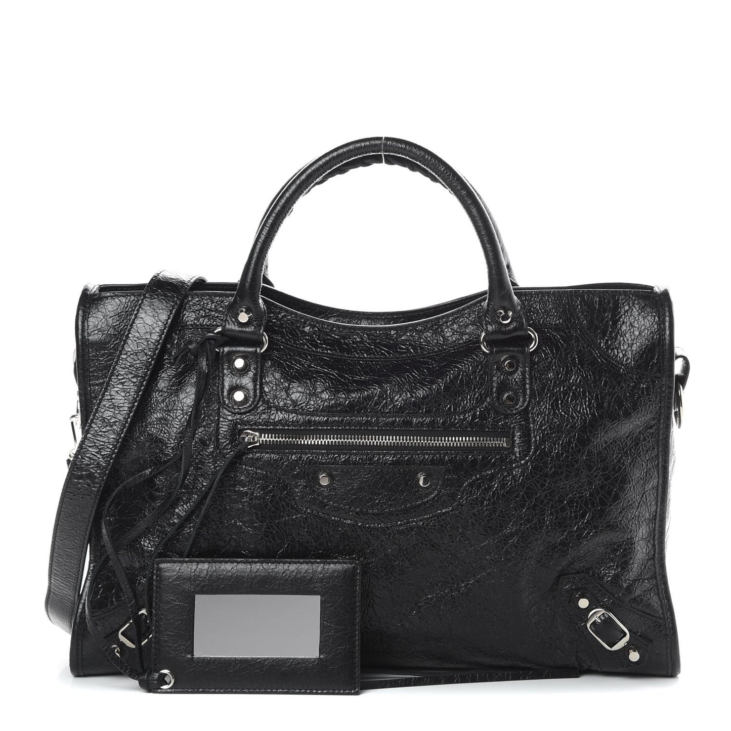 Agneau Classic Silver Hardware City Black
