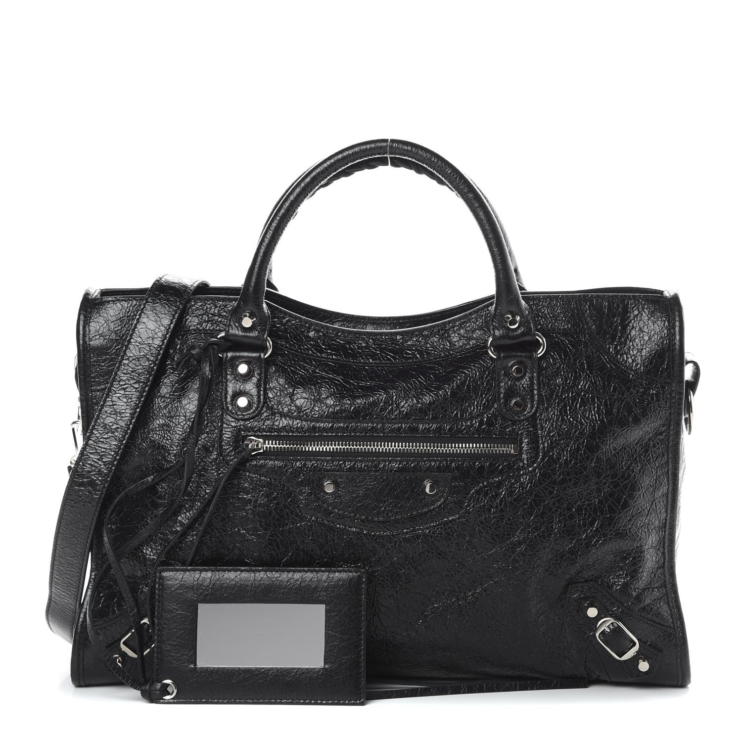 Balenciaga Agneau Classic Silver Hardware City Black 1 of 10