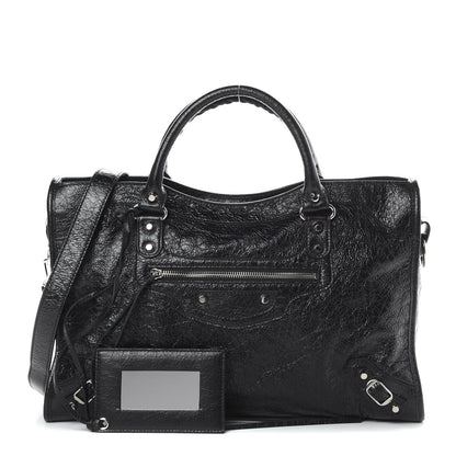 Balenciaga Agneau Classic Silver Hardware City Black 1 of 10