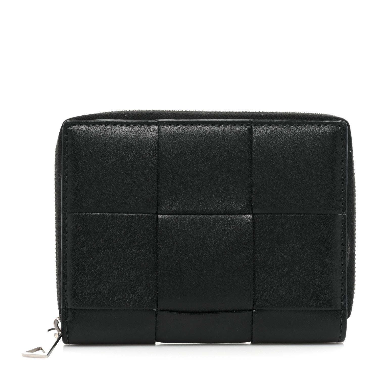 Bottega Veneta Nappa Maxi Intrecciato Zip Around Wallet Black 1 of 11
