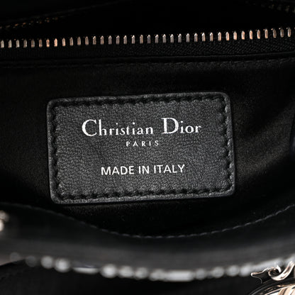 Christian Dior Satin Crystal Cannage Mini Lady Dior Black 11 of 25