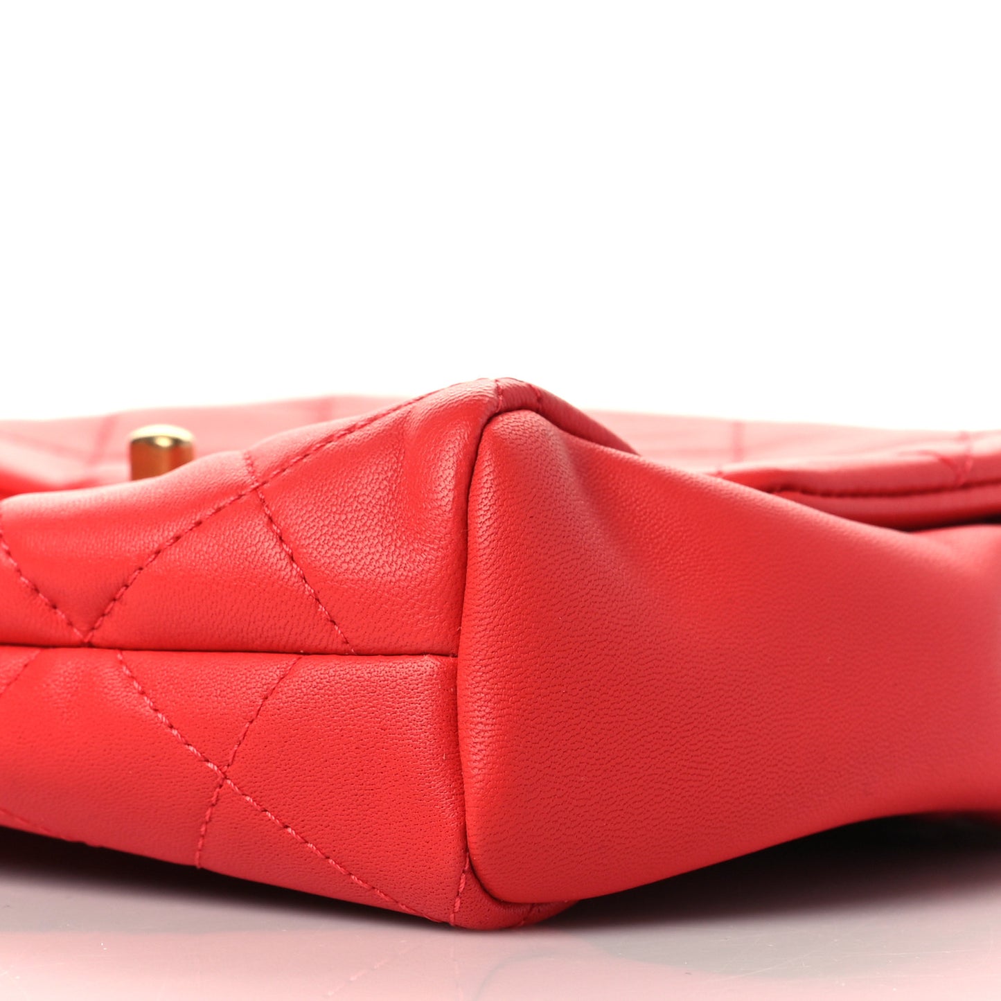 Lambskin Quilted Side-Packs Red