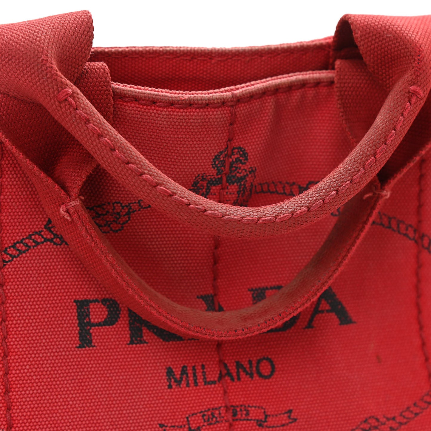 Canapa Small Logo Tote Rosso