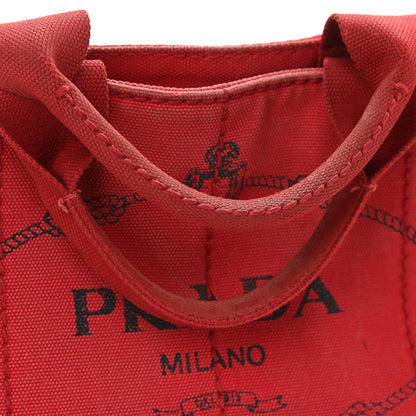 Prada Canapa Small Logo Tote Rosso 11 of 22