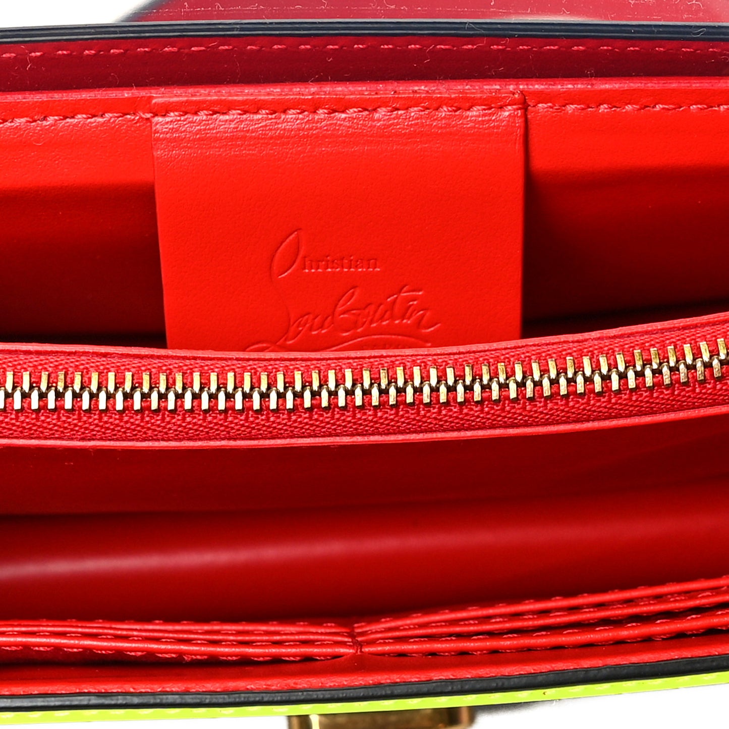 PVC Calfskin Small Elisa Shoulder Bag Neon Green Black