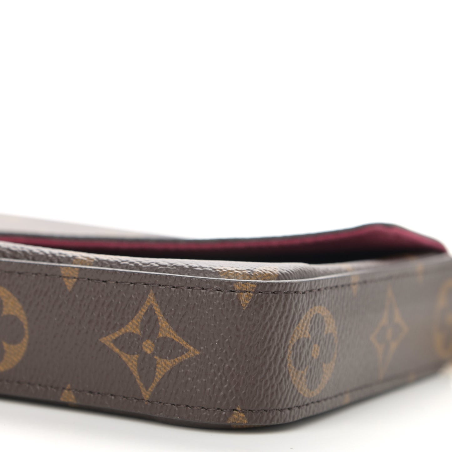 Monogram Pochette Felicie Chain Wallet Fuchsia