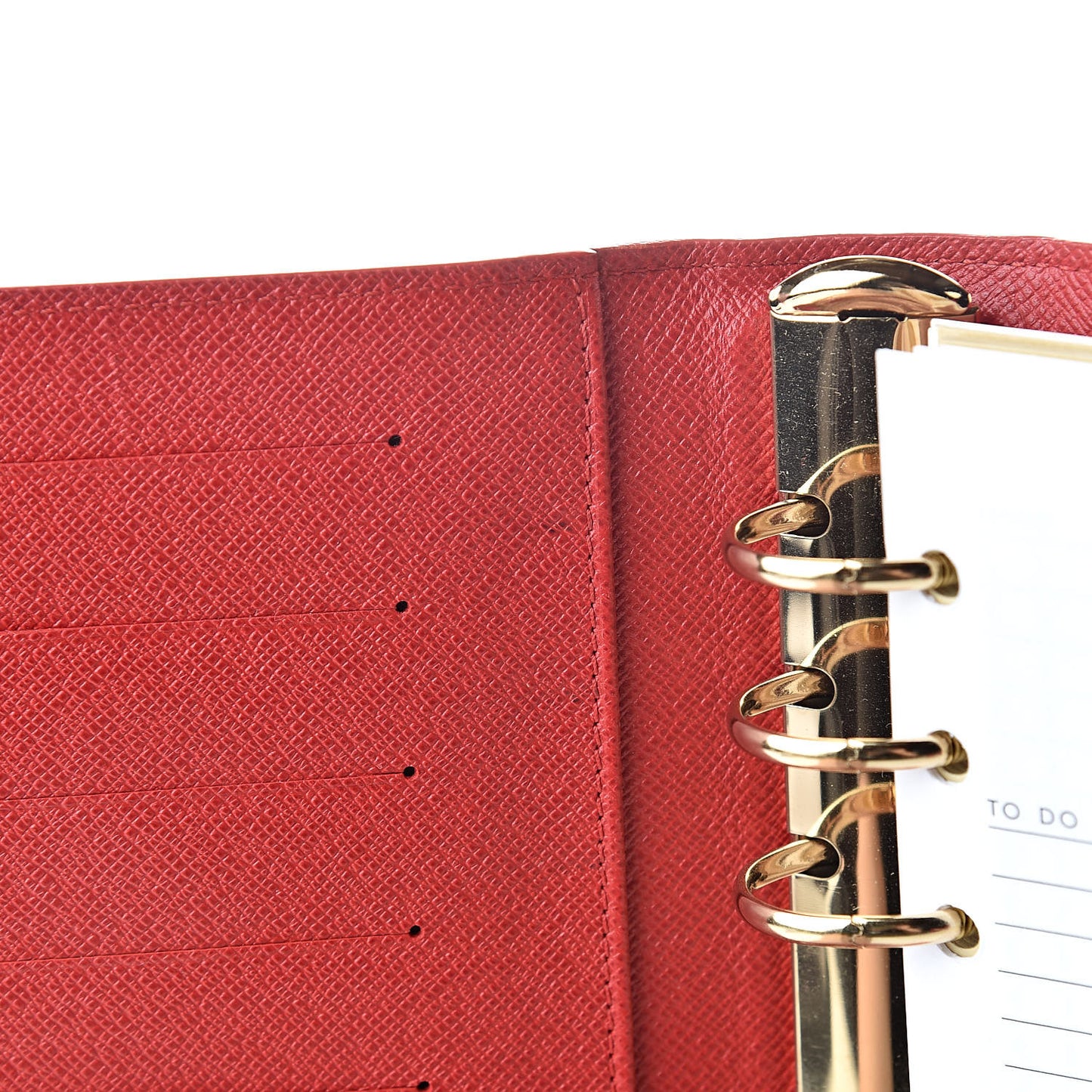 Epi Medium Ring Agenda Cover Rouge