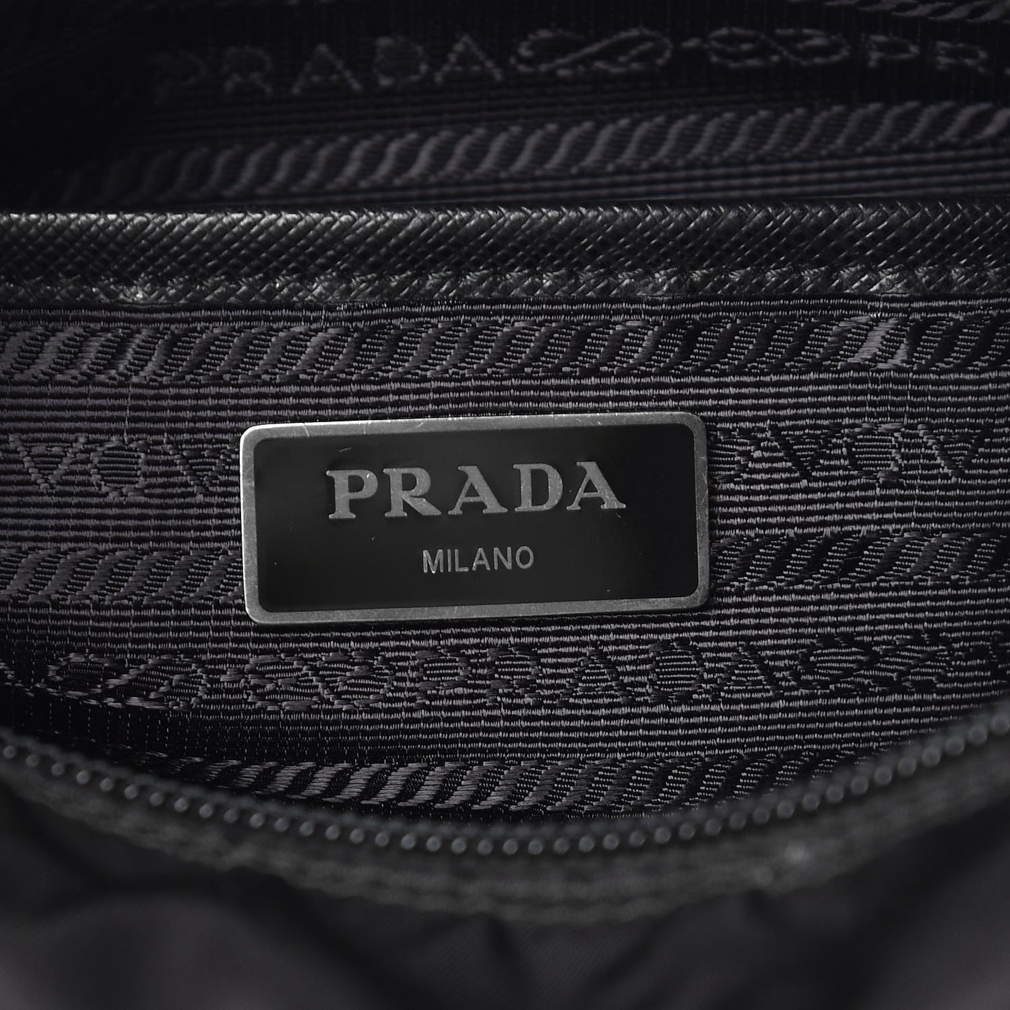 Nylon New Vela Studded Messenger Bag Black