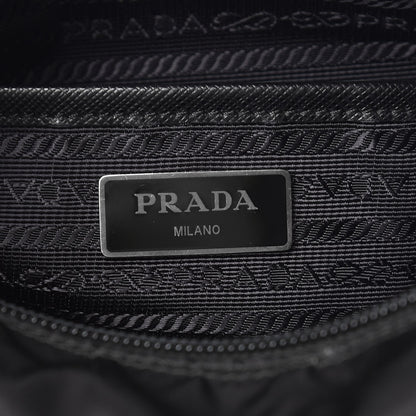 Prada Nylon New Vela Studded Messenger Bag Black 6 of 7
