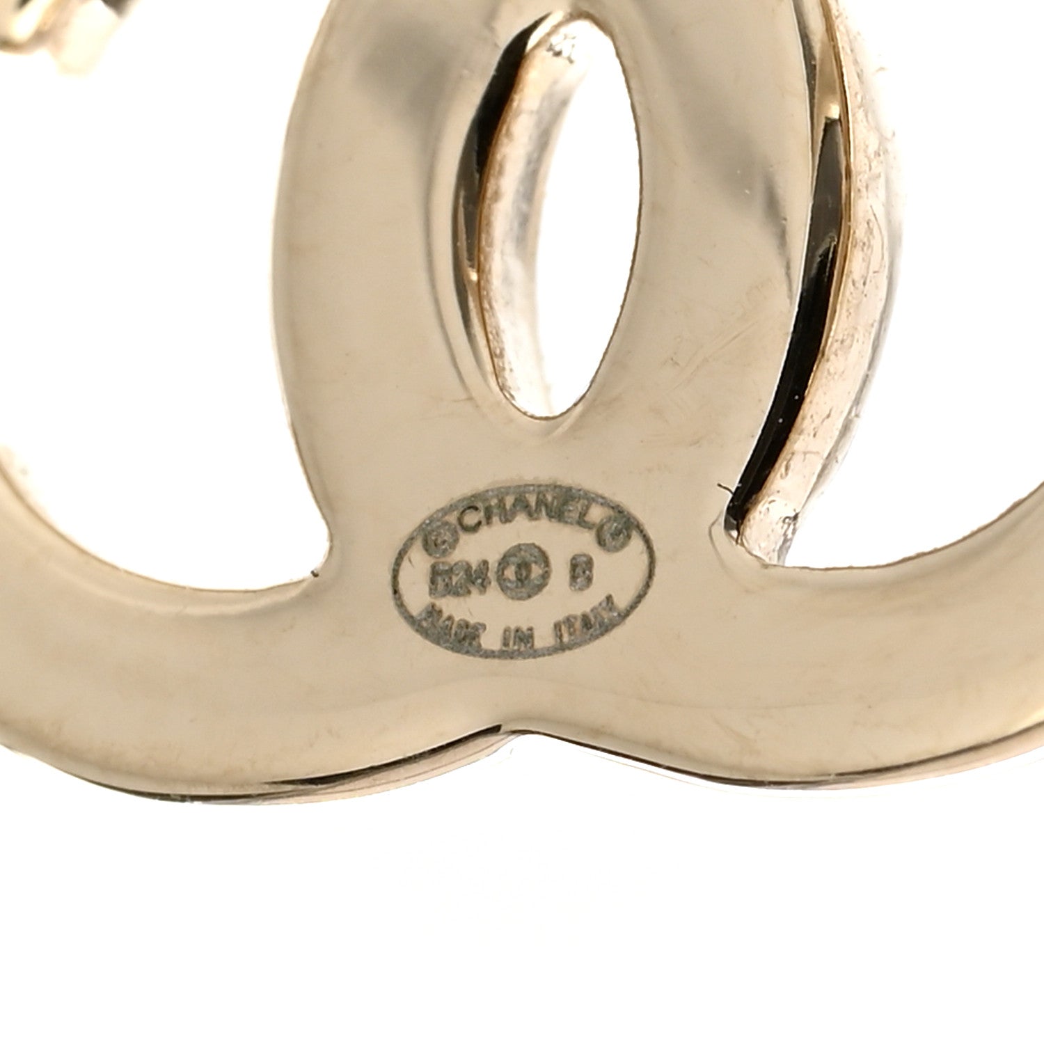 Chanel Crystal CC Earrings Gold 4 of 5