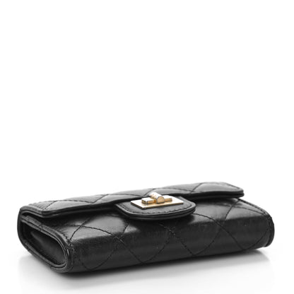 Chanel Aged Calfskin Quilted Reissue Flap Card Holder Black 4 of 12
