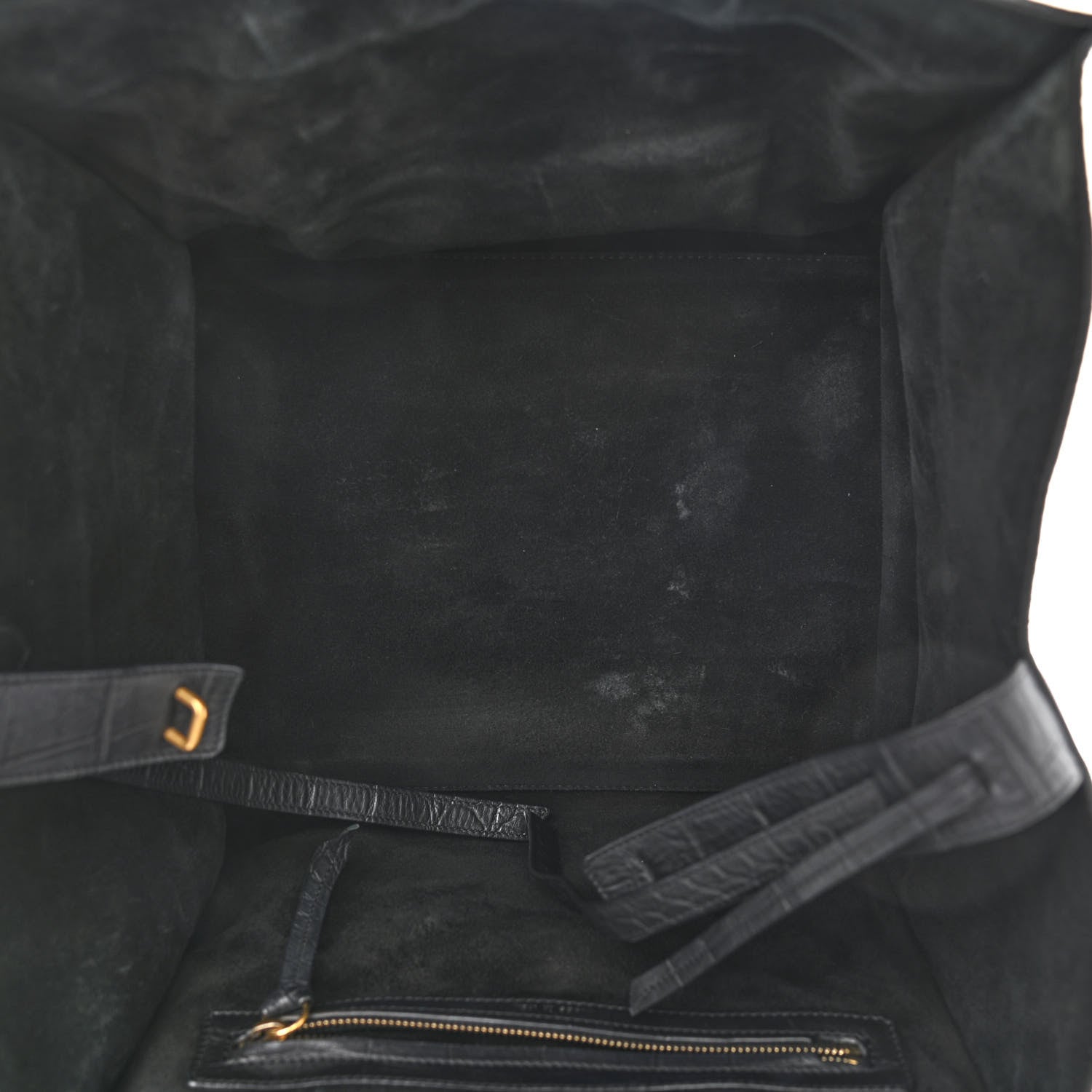 Celine Calfskin Crocodile Embossed Medium Phantom Luggage Black 5 of 15