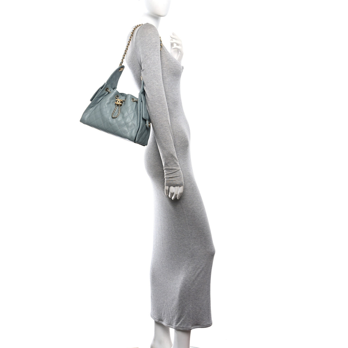 Chanel Caviar Quilted Small Chanel 25 Handbag Light Green 3 of 17