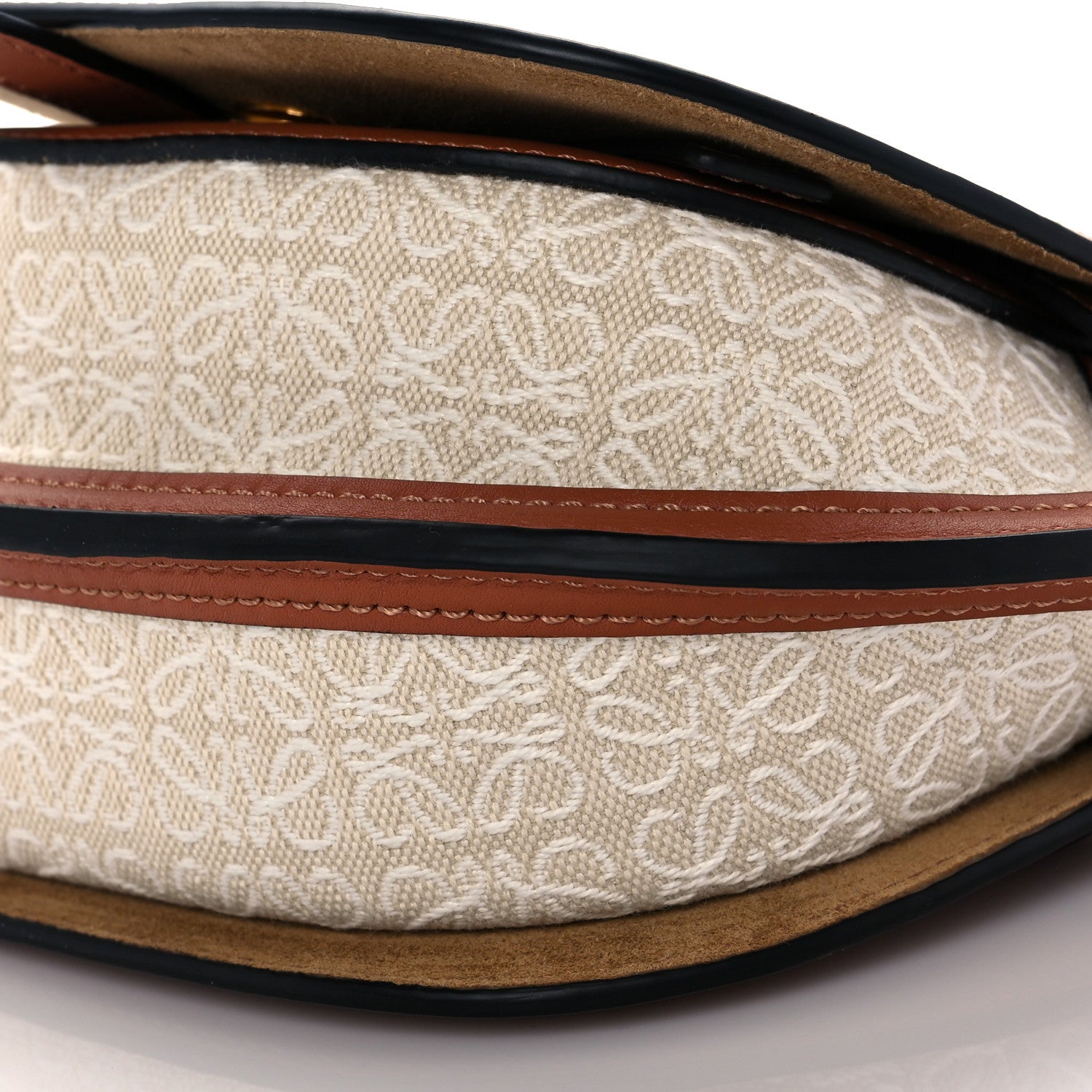 Loewe Calfskin Canvas Anagram Mini Gate Dual Bag Ecru Tan 10 of 10