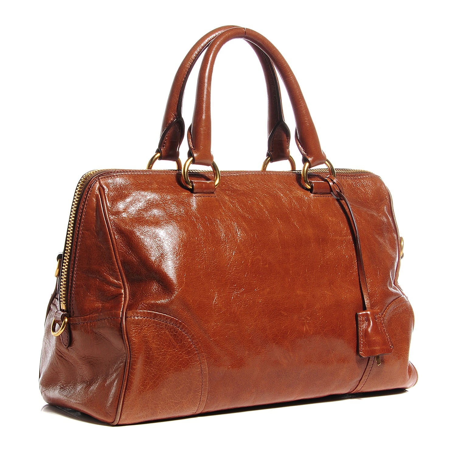 Prada Vitello Shine Tote Palissandro 3 of 11