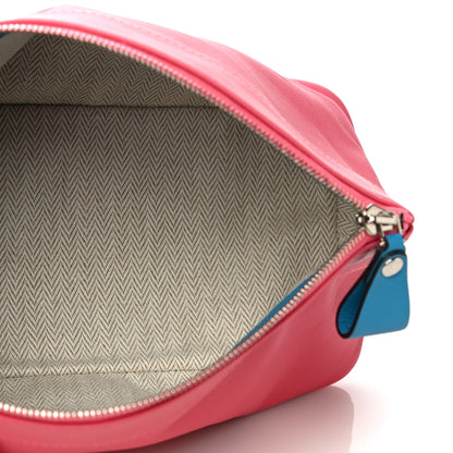 Hermes Lambskin Swift Tohubohu Pouch PM Rose Azalee Bleu Zanzibar 5 of 15