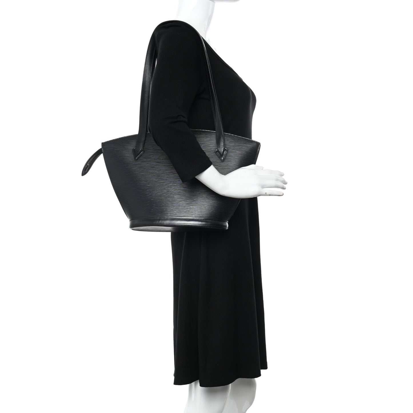 Epi Saint Jacques PM Long Straps Black