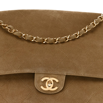 Chanel Suede Calfskin Souplissimo Maxi Flap Dark Beige 7 of 9